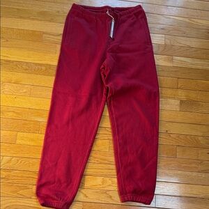 SKIMS Brick Red Fleece Joggers